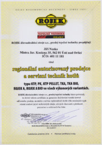 Certifikát ROJEK